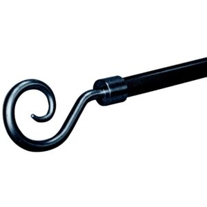 Záclonová tyč Kringel, černá, 130-240 cm