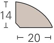 Lišta PARADOR Čtvrtkruhový profil Buk D001 1745522