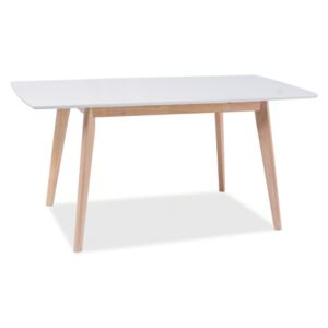 Jídelní stůl rozkládací - COMBO II, bílá/bělený dub