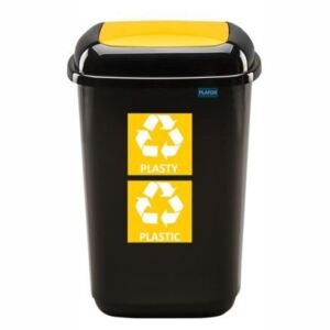 Plafor Odpadkový koš na tříděný odpad 28 l - žlutý, plast