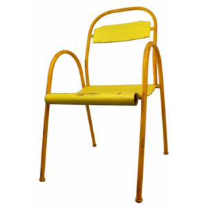 Jídelní židle kovová Echo, žlutá