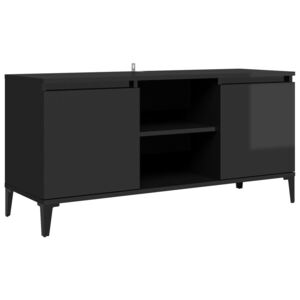TV stolek Brunati - MDF - 103,5x35x50 cm | černý vysoký lesk