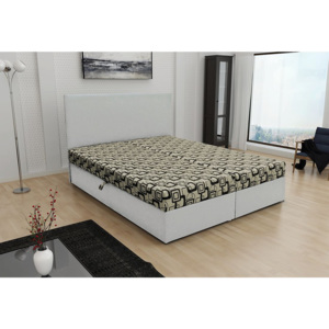 Manželská postel THOMAS včetně matrace, 180x200, Dolaro 511 bílý/Siena 555
