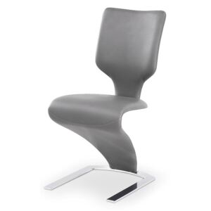 K301 židle světle šedá / béžová, Sedák s čalouněním, eko kůže, barva: šedá/béžová, bez područek