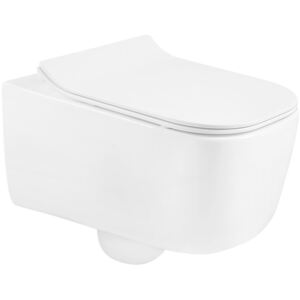 Mexen Stella WC mísa Rimless, WC sedátko se zpomalovacím mechanismem, Slim, duroplast - bílá - 30680800