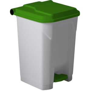 Pedálový odpadkový koš na třídění odpadu TKG Change 393048, zelená, 50 L