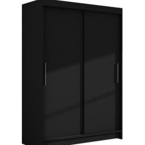 Kapol Miami I šatní skříň šíře 120 cm s posuvnými dveřmi Matná černá