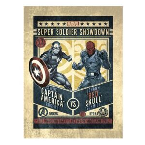 Obraz, Reprodukce - Marvel Comics - Captain America vs Red Skull, (30 x 40 cm)