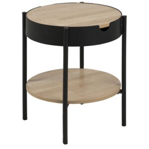 SCANDI Hnědý dřevěný konferenční stolek Lipton 45 cm