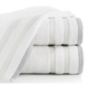 Bavlněný froté ručník s proužky RAMSES 50x90 cm, bílá, 400 gr Mybesthome Varianta: ručník - 1 kus 50x90 cm