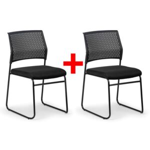 Konferenční židle Mystic 1+1 ZDARMA, černá