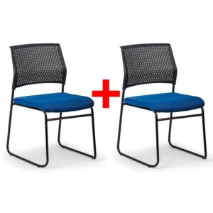 Konferenční židle Mystic 1+1 ZDARMA, modrá