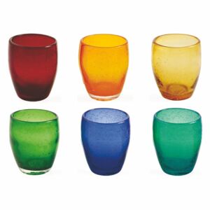 Sada 6 barevných skleniček z foukaného skla Villa'd Este Rainbow, 280 ml