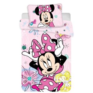 Jerry Fabrics Disney povlečení do postýlky Minnie Butterfly 02 baby 100x135, 40x60 cm
