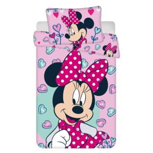 Jerry Fabrics Disney povlečení do postýlky Minnie Pink 02 baby 100x135, 40x60 cm