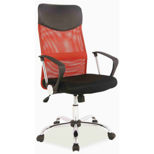Kancelářská židle LOCK, 107-116x62x50x45-54, černá/červená