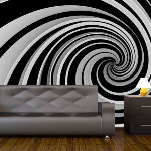 Fototapeta Bimago - Black and white swirl + lepidlo zdarma 200x154 cm