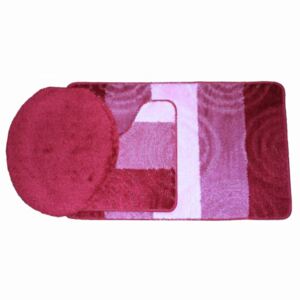 Koupelnová předložka Comfort červená/růžová Silver - 3 set