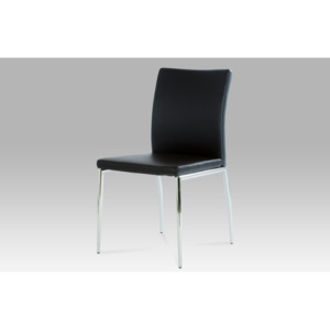 Jídelní židle chrom / koženka černá B827 BK