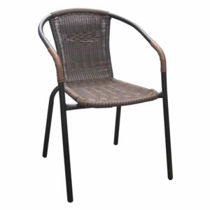 Zahradní židle DOREN hnědá / černá