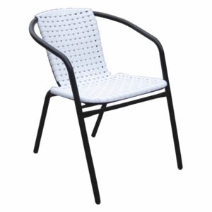 Zahradní židle BERGOLA bílá / černá