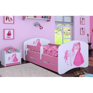 Happy Babies | dětská postel princezna s koníkem | bílá | 140x70 cm | SKLADEM