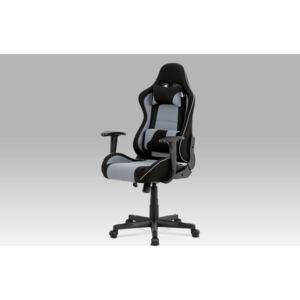 Kancelářská židle KA-E827 GREY látka černá-šedá