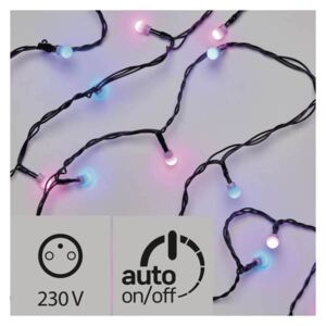 LED vánoční venkovní řetěz, kuličky, s časovačem, 4m, modré/růžové diody Emos ZY2019T