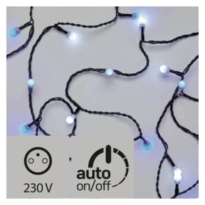 LED vánoční venkovní řetěz, kuličky, s časovačem, 4m, modré/bílé diody Emos ZY2018T