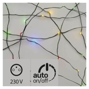 LED vánoční venkovní nano řetěz, s časovačem, 4m, různobarvené diody Emos ZY1918T