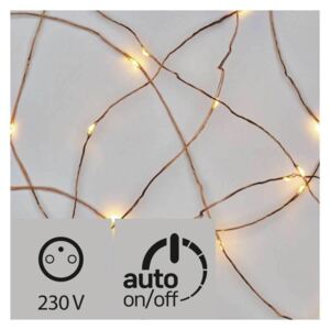 LED vánoční venkovní nano řetěz, s časovačem, 10m, teplá bílá Emos ZY1426T
