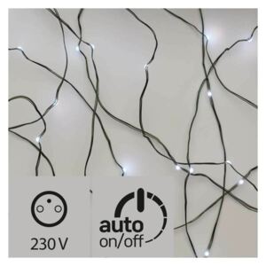 LED vánoční venkovní nano řetěz, s časovačem, 4m, studená bílá Emos ZY1912T