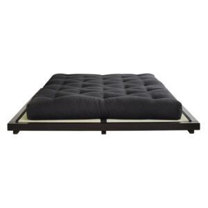 Dvoulůžková postel z borovicového dřeva s matrací Karup Design Dock Comfort Mat Black/Black, 180 x 200 cm