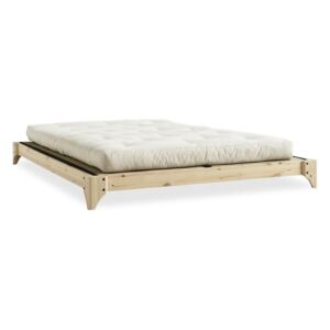 Dvoulůžková postel z borovicového dřeva s matrací a tatami Karup Design Elan Comfort Mat Natural/Natural, 160 x 200 cm