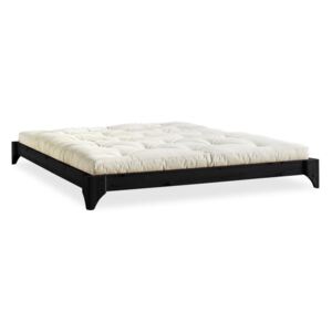 Dvoulůžková postel z borovicového dřeva s matrací Karup Design Elan Comfort Mat Black/Natural, 180 x 200 cm