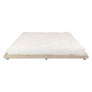 Dvoulůžková postel z borovicového dřeva s matrací Karup Design Dock Comfort Mat Natural/Natural, 180 x 200 cm