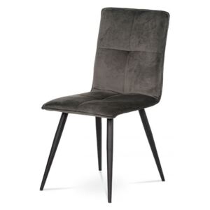 Jídelní židle DCL-601 GREY4 šedá látka samet / černá