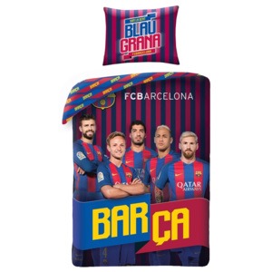 Halantex povlečení FC Barcelona 8017BL 140x200cm + 70x90cm