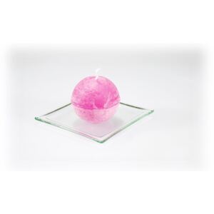 BDK-GLASS Svíčka koule 6cm - růžová