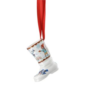 Rosenthal porcelánová Mini botička motiv Děti a ptačí krmítko, Vánoční dárky, 5,2 cm