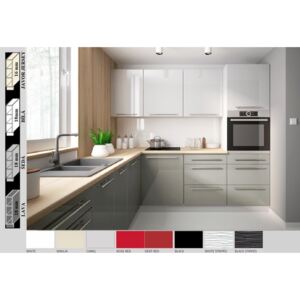 Kuchyňská linka Platinum 170/425 cm - 8 barev, vysoký lesk