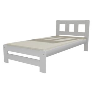 Dřevěná postel VMK 10B 90x200 borovice masiv - bílá
