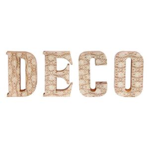 Dřevěný dekorativní nápis Deco