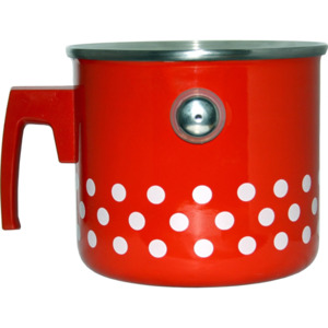 Metalac Mlékovar s píšťalkou červený puntík, 2 litry