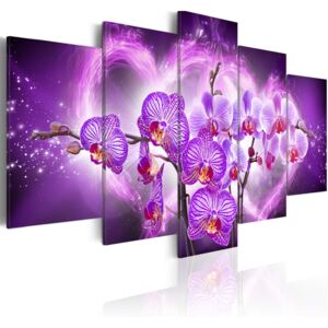 Pětidílný obraz orchidej + háčky a hřebíčky ZDARMA Velikost (šířka x výška): 180x90 cm