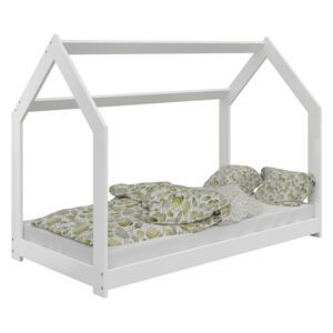 AMI nábytek Dětská postel DOMEČEK D2 80x160cm masiv bílá