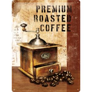 Postershop Plechová cedule - Premium Roasted Coffee 40x30 cm
