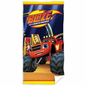 Carbotex • Dětská plážová osuška monster truck Plamínek a AJ - Blaze - 100% bavlna - 70 x 140 cm