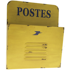 Poštovní schránka Antic Line, žlutá s patinou