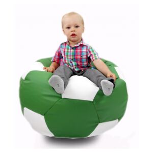 Sedací vak fotbalový míč malý bílo-zelený EMI